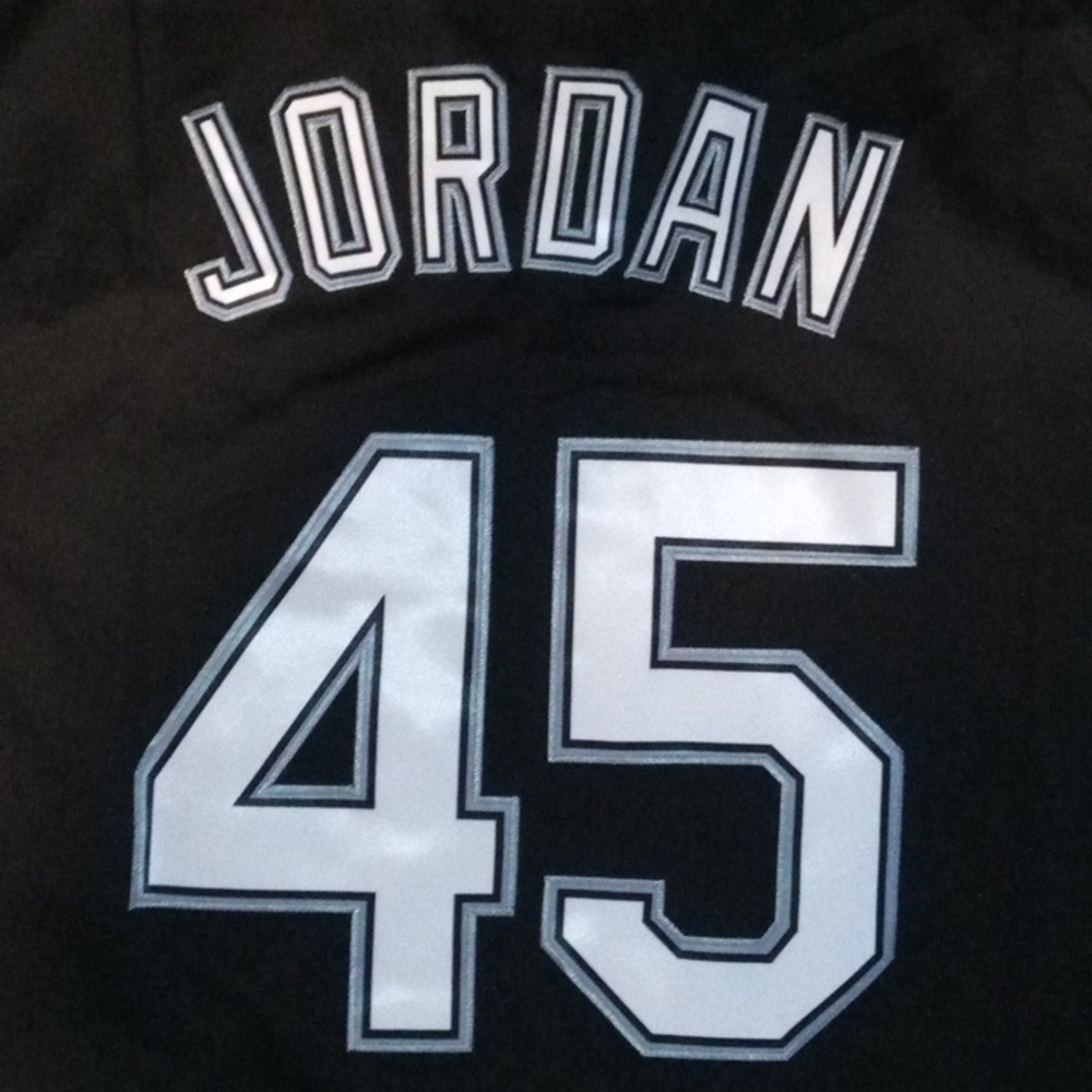 Michael Jordan Birmingham Barons Black Baseball Jersey #45 BRAND NEW - Picture 9 of 9